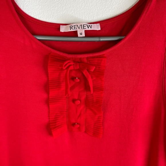 Review Red Sleeveless Top Size 12 - Picture 4 of 6